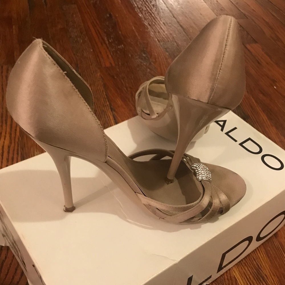 Aldo Derocco Tan Stiletto Sandals